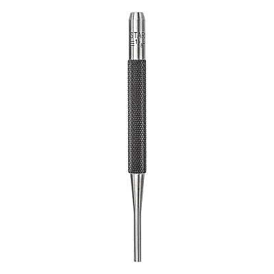L.S. Starrett 52580 Drive Pin Punches, 4 in, 1/8 in tip, Steel