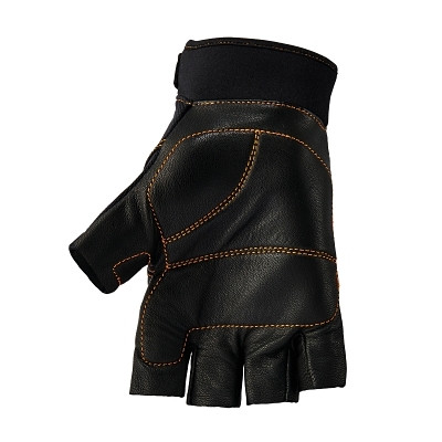 Ergodyne 17784 ProFlex 901 Impact-Half Finger Gloves, Leather, Neoprene, Large, Black