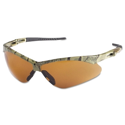 KleenGuard 19644 V30 Nemesis Safety Glasses, Bronze, Polycarbonate Lens, Uncoated, Camouflage Frame/Temples, Nylon