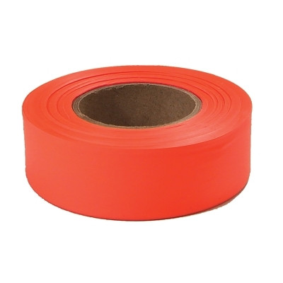 Empire Level 77002 Flagging Tape, 1 in x 200 ft, Orange Fluorescent