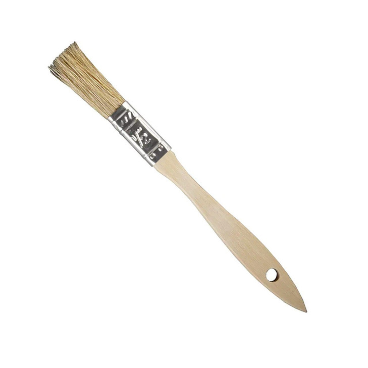 White Chinese Wood Handle Chip Brush size 1/2" 36 per box