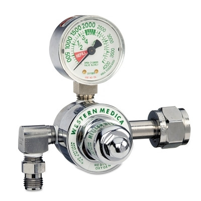 Western Enterprises M1346P Single-Stage Preset Regulator, Medical Air, 0 to 50 psi, 3000 psi Inlet, CGA 346 Nut and Nipple