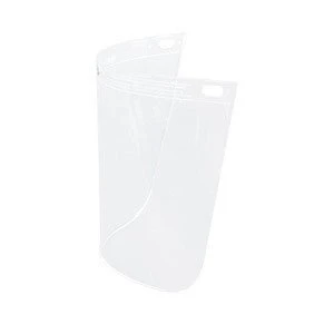 Faceshield Window Standard Size, .060" 8" X 11 1/4" Clear, Injection molded, Fits F300 Series and Model F-770. Available in Bulk Pack.