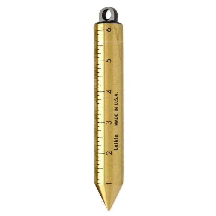 Plumb Bob, SAE/Metric, 1 Inch, Brass, 7.4 Inch, 1.1 Inch