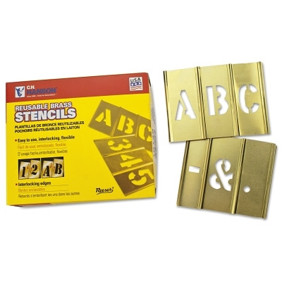 C.H. Hanson 10033 33 Piece Single Letter Set, Brass, 3 in