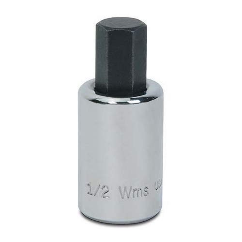 Socket Bit, 1/2 Inch Dr, 1/2 Inch Size, Hex, 1 1/2 Inch L