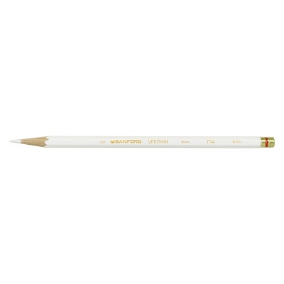 Prismacolor 02429 Verithin Art Pencil, Hard, White