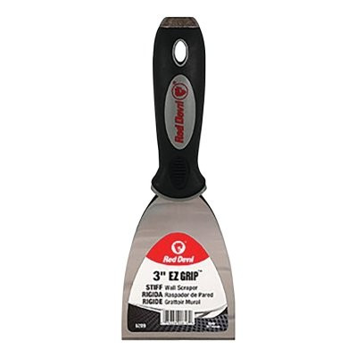 Red Devil 6209 EZ Grip Stiff Wall Scraper, 3 in W, Stiff
