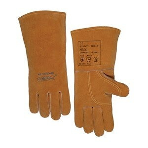 Alliance COMFOflex Welding Gloves, Type: Original Air cushioned, flame retardant, sweat-absorbent lining with Wing Thumb, Color: Tan, Material: Kevlar Sewn - Leather Side Split Cowhide with Patented Lining, Size: 2XL