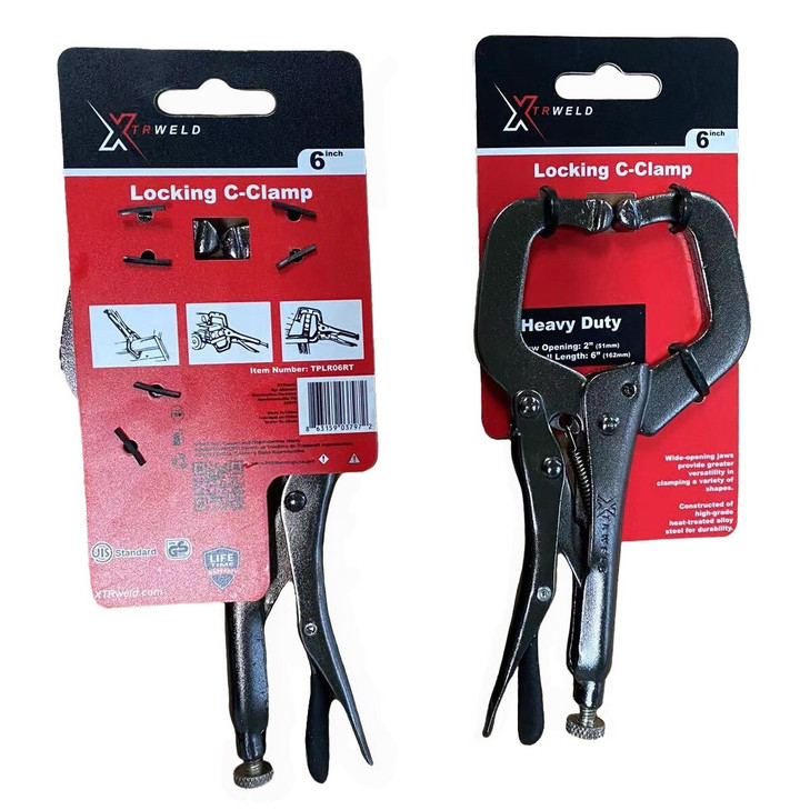 06 in Pliers, C, Locking, Steel Black Nickel Chrome