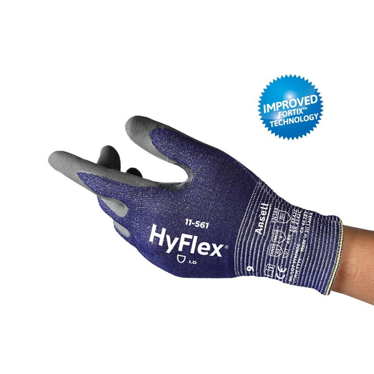 Ansell Hy-Flex Cut Resistant Gloves, Grey, Size 10