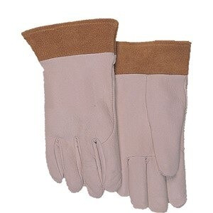 Alliance Short Cuff TIG Gloves, Material: Kevlar Sewn; Goatskin with 2" Side Split Cowhide Cuff for better hand movement, Size: XL, Color: Pearl Leather