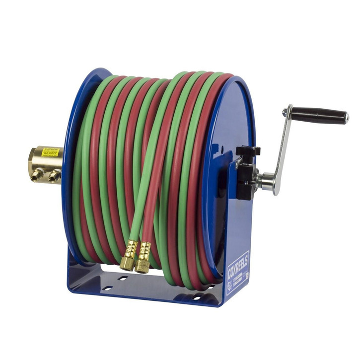 Hose Reel, 100W, 1/4 Inch ID, 100 ft Hose L, Hand Crank