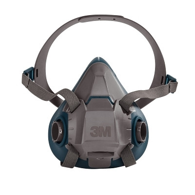 3M 7000128236 Rugged Comfort Half-Facepiece Reusable Respirator, Small, 4 point, Silicone/Nylon