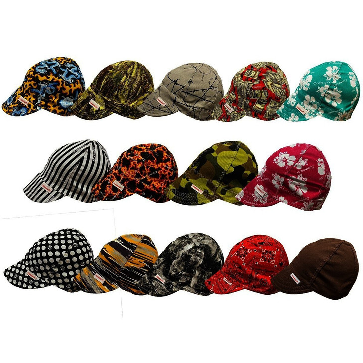 Welder's Cap; 1000 Series, 7-1/4”, Single Sided In Assorted Designs