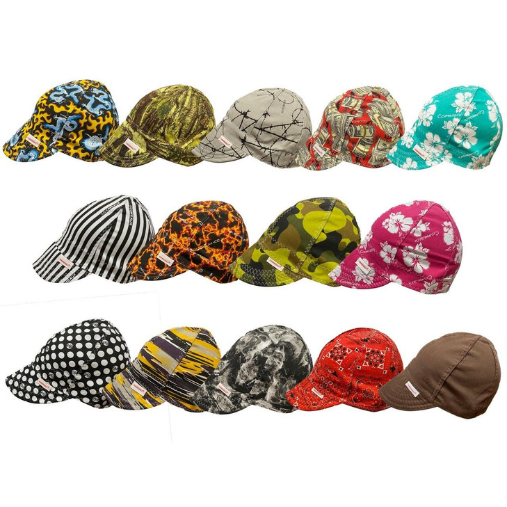 Welder's Cap; 1000 Series, 7-7/8”, Single Sided In Assorted Designs