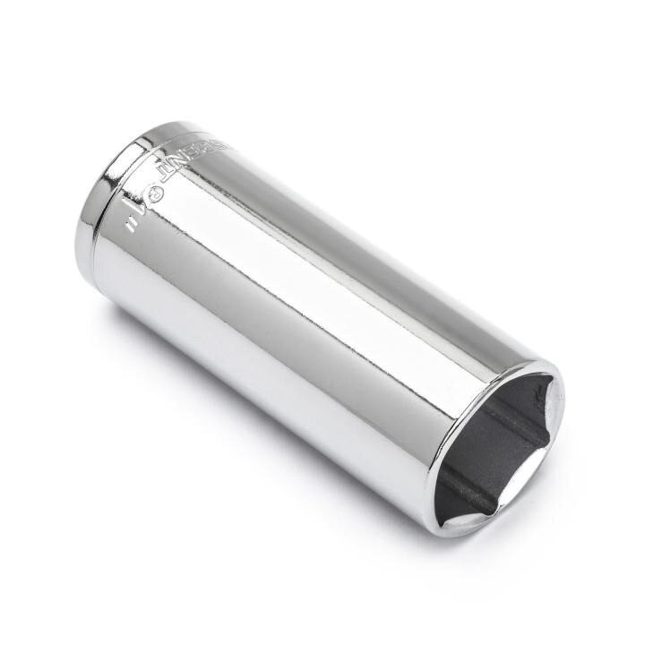 Deep Socket, Alloy Steel, Full Polish Chrome, 6 Point