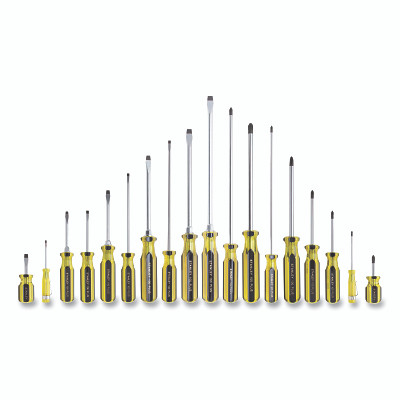 Stanley 66520A 100 Plus Combination Screwdriver Set, 18 Pcs, Phillips/Slotted