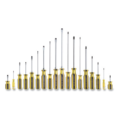 Stanley 66520A 100 Plus Combination Screwdriver Set, 18 Pcs, Phillips/Slotted