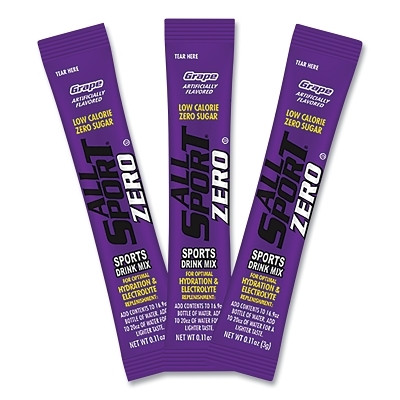 ALL SPORT 10122525 ZERO Drink Mix Powder Sticks , Grape, 500 EA/CA