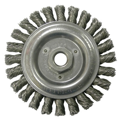Weiler 09856 Roughneck Stringer Bead Wheel, 5 in D x 1/2 in W, .023 Steel Wire, 12,500 rpm