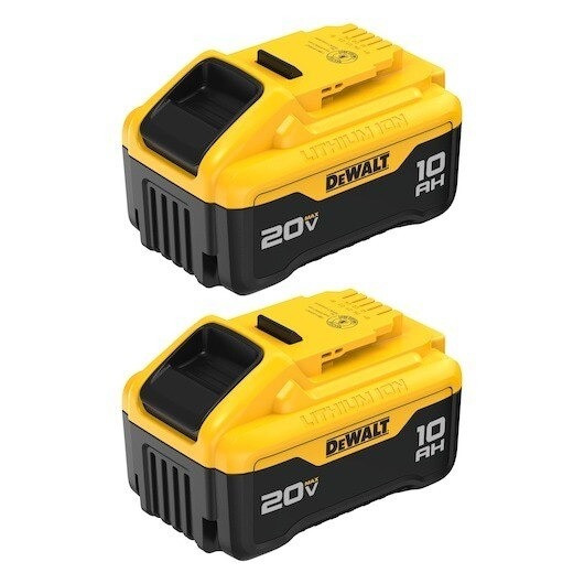 Battery, Lithium Ion 10 Ah 20 V, 60 Min, Yellow, Black