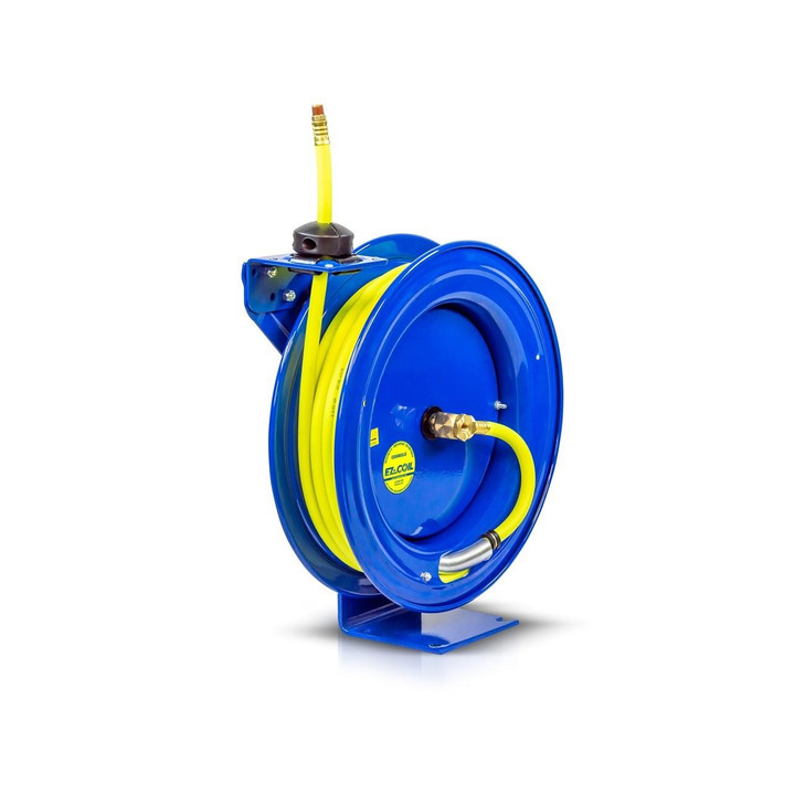 Hose Reel, HV Safety Hose, 3/8 Inch ID, 5/8 Inch OD, 50 ft L