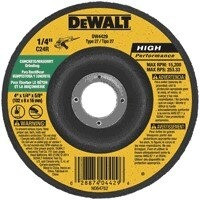 DeWalt Sandpaper, 4" x 1/4" x 5/8" Concrete/Masonry Grinding Wheel