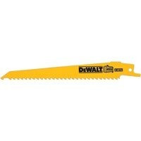 DeWalt Recip Blades, 6" 6TPI Taper Back Bi-Metal Reciprocating Blade (Bulk 25)