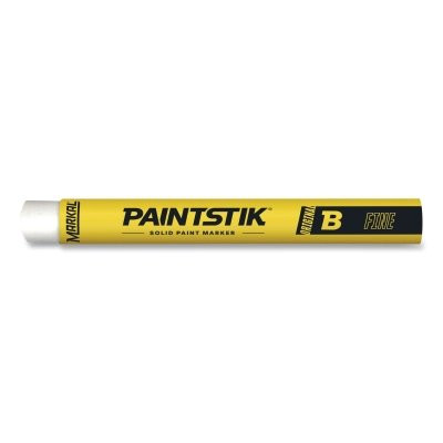 Markal 80420 Paintstik Original B Solid Paint Marker, 3/8 in dia, 4-3/4 in L, White