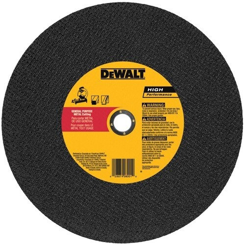 DeWalt Bonded Abrasive, 16" x 7/64" x 1" General Purpose Metal Stationary Saw Cut-Off Wheel