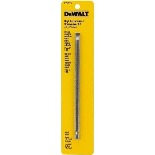 DeWalt Screw Driving, #8 - 10 6" Slotted Power Bit