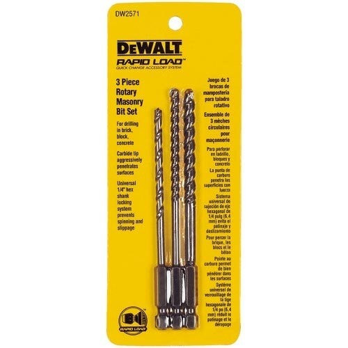 DeWalt Screw Driving, 3-Piece Rotary Masonry Bit Set