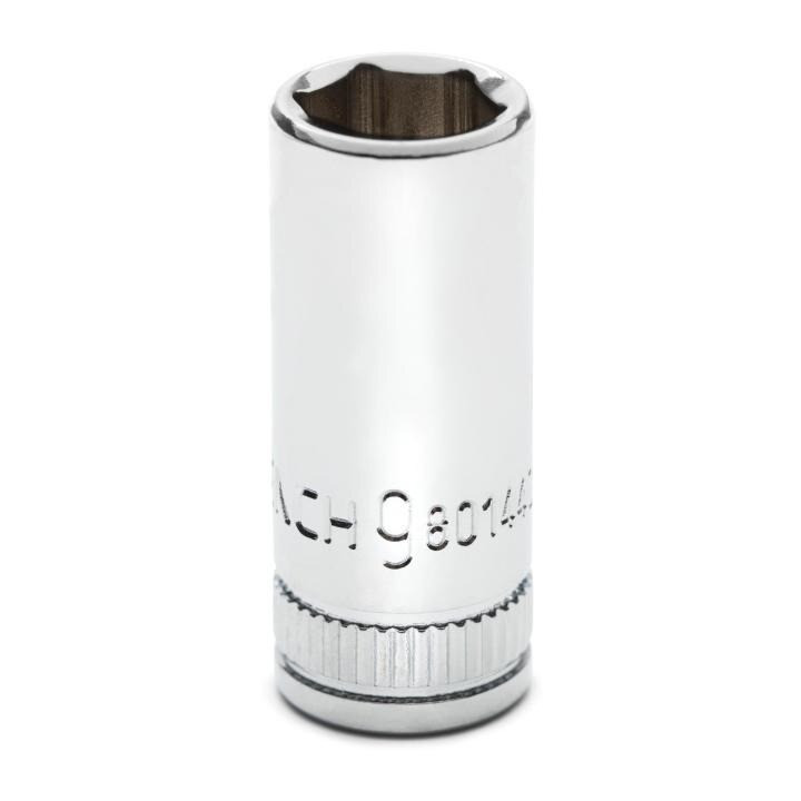 Socket, 1/4 Inch Drive, 6 Point, 9 MM, Full Polish Chrome