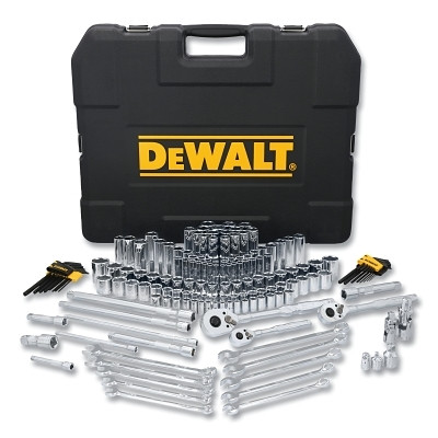 DeWalt DWMT45409 TOUGHSERIES Mechanics Tool Set, 185 Pc, 1/4 in, 3/8 in and 1/2 in Drive