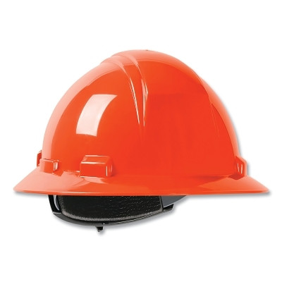 Dynamic 280-HP641R-03 Kilimanjaro Full Brim Hard Hat with HDPE Shell, 4-Point Textile Suspension, Orange, Wheel Ratchet Adjustment