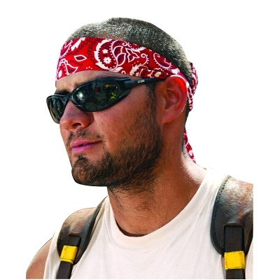 Ergodyne 12305 Chill-Its 6700 Evaporative Cooling Bandana, Headband, 36.5 in L, Red Western