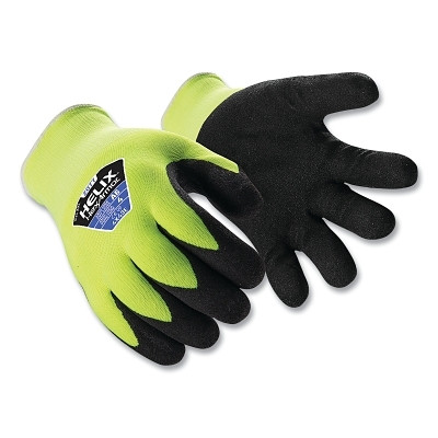 HexArmor 2077-XL Helix Cold Weather Winter Gloves, 2077, A6 Cut, X-Large, Green with Black Coating