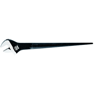 Klein Tools 4093239 Adjustable-Head Construction Wrench, 16 in Long, 1-1/2 in Opening, Black Oxide