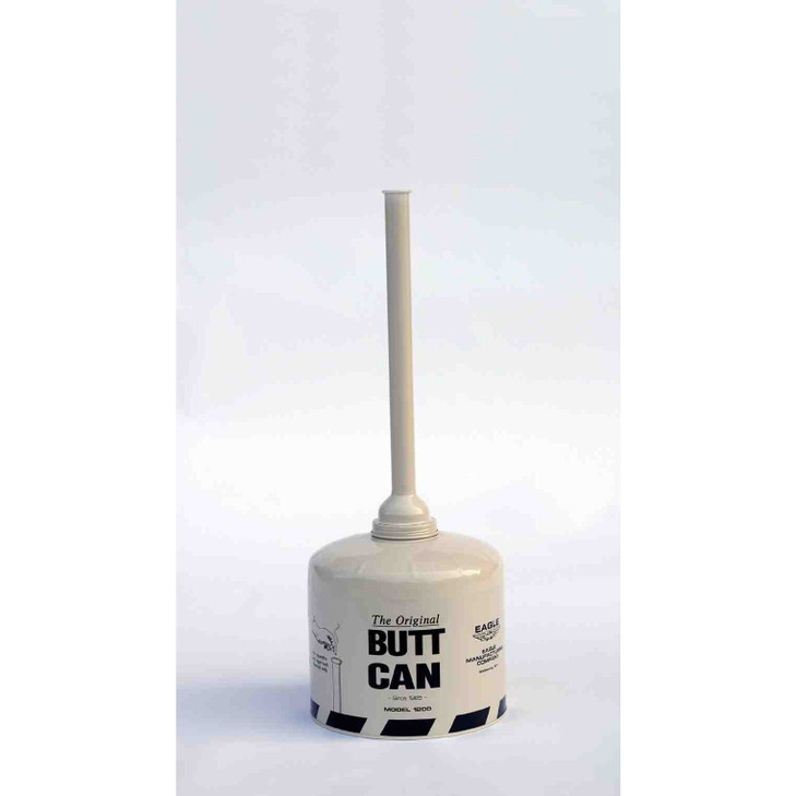 SAFETY BUTT CANS, The Original Butt Can - All Metal w/Open Tube-Beige, CAPACITY: 5 Gal.