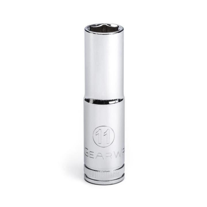 Socket, 3/8 Inch Drive, 11 MM, 6 Point, Full Polish Chrome