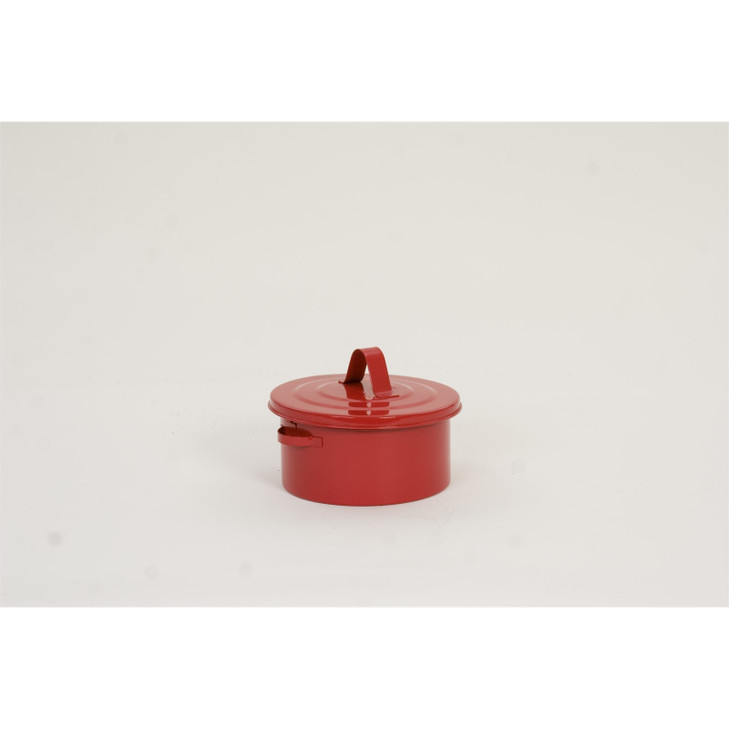 SAFETY BENCH & DAUB CANS, Metal - Red Bench Can, CAPACITY: 2 Qt.