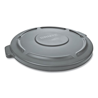 Rubbermaid Commercial FG264560GRAY BRUTE Round Container Lid 24-1/2 In Dia For 44 Gal Containers Gray