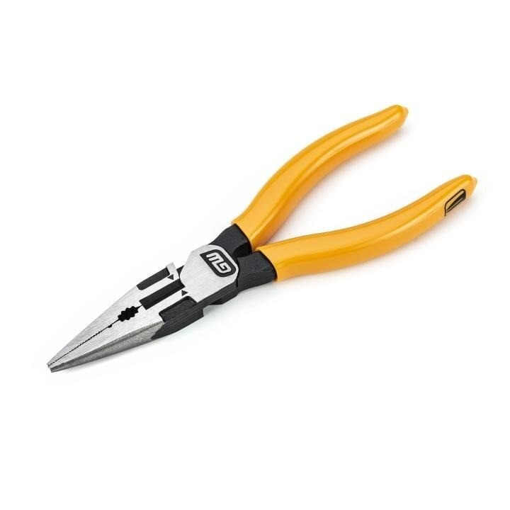Long Nose Pliers, Pitbull, Polished, Straight, 6.2 Inch OAL