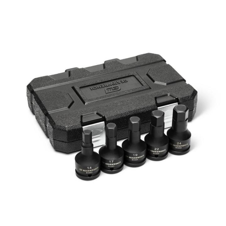 Impact Hex Bit Socket Set, 3/4 Inch Drive, Hex, 24MM