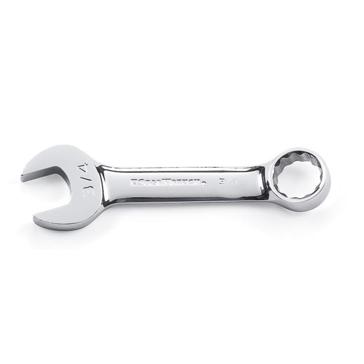 Stubby Combination Wrench, 12 Point Drive, 18MM, Alloy Steel