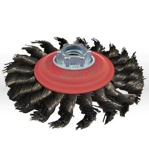 Stringer Bead Knot Wire Wheel, 7" Stringer Bead Knot Wire Wheel, 56 Knots, .020" Steel, 5/8"-11 A.H., Display Package