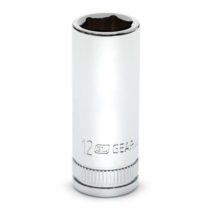 Socket, 3/8 Inch Drive, 6 Point, 12 MM, Full Polish Chrome