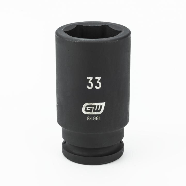 Impact Socket, 3/4 Inch Drive, 6 Point, 33MM