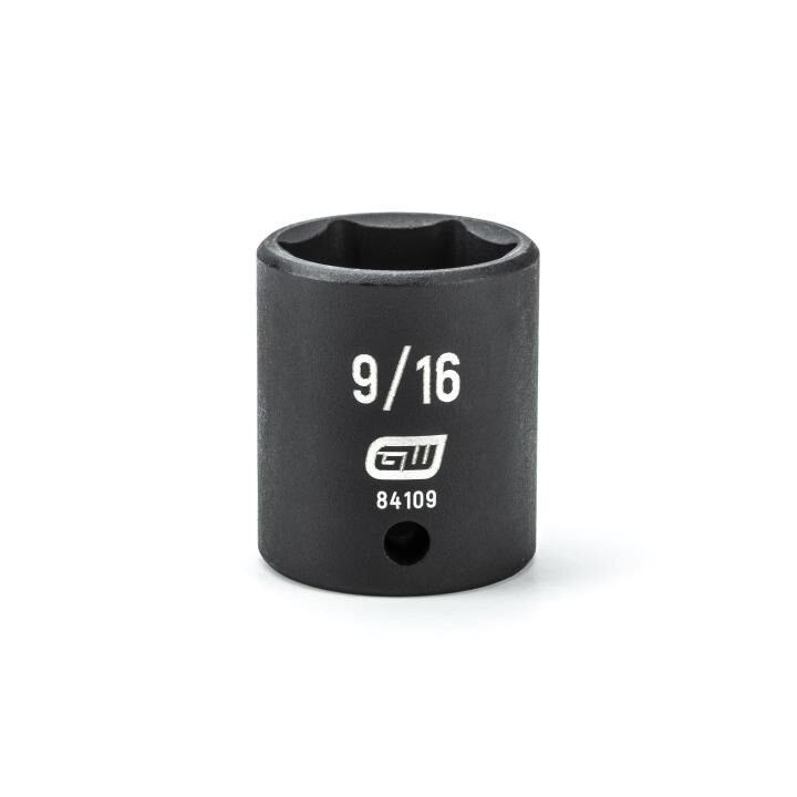 Impact Socket, 1/4 Inch Drive, 9/16 Inch, 6 Point